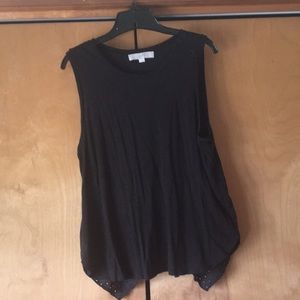 Black LOFT sleeveless top, size L